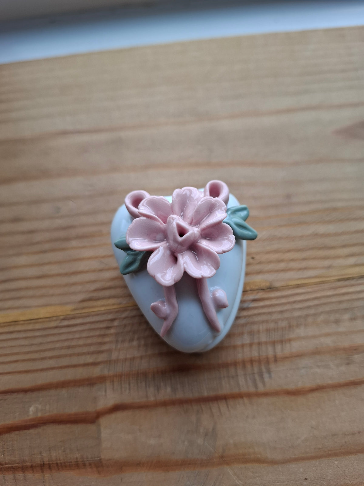'Cunt' Upcycled Small Heart Pink 3D Flower Trinket Pot