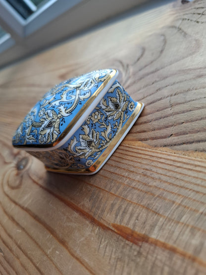 'Cunt' Upcycled Fancy Blue/Cream Trinket Pot