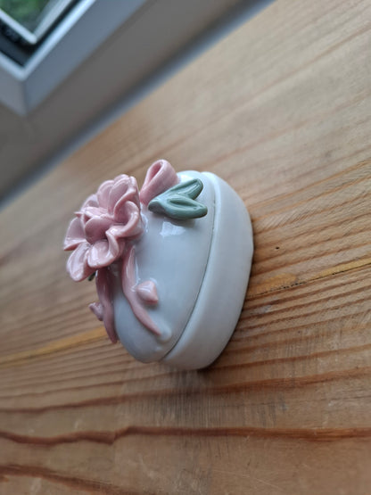 'Cunt' Upcycled Small Heart Pink 3D Flower Trinket Pot