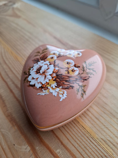 'Bum Flaps' Upcycled Brown Heart Shaped Trinket Pot