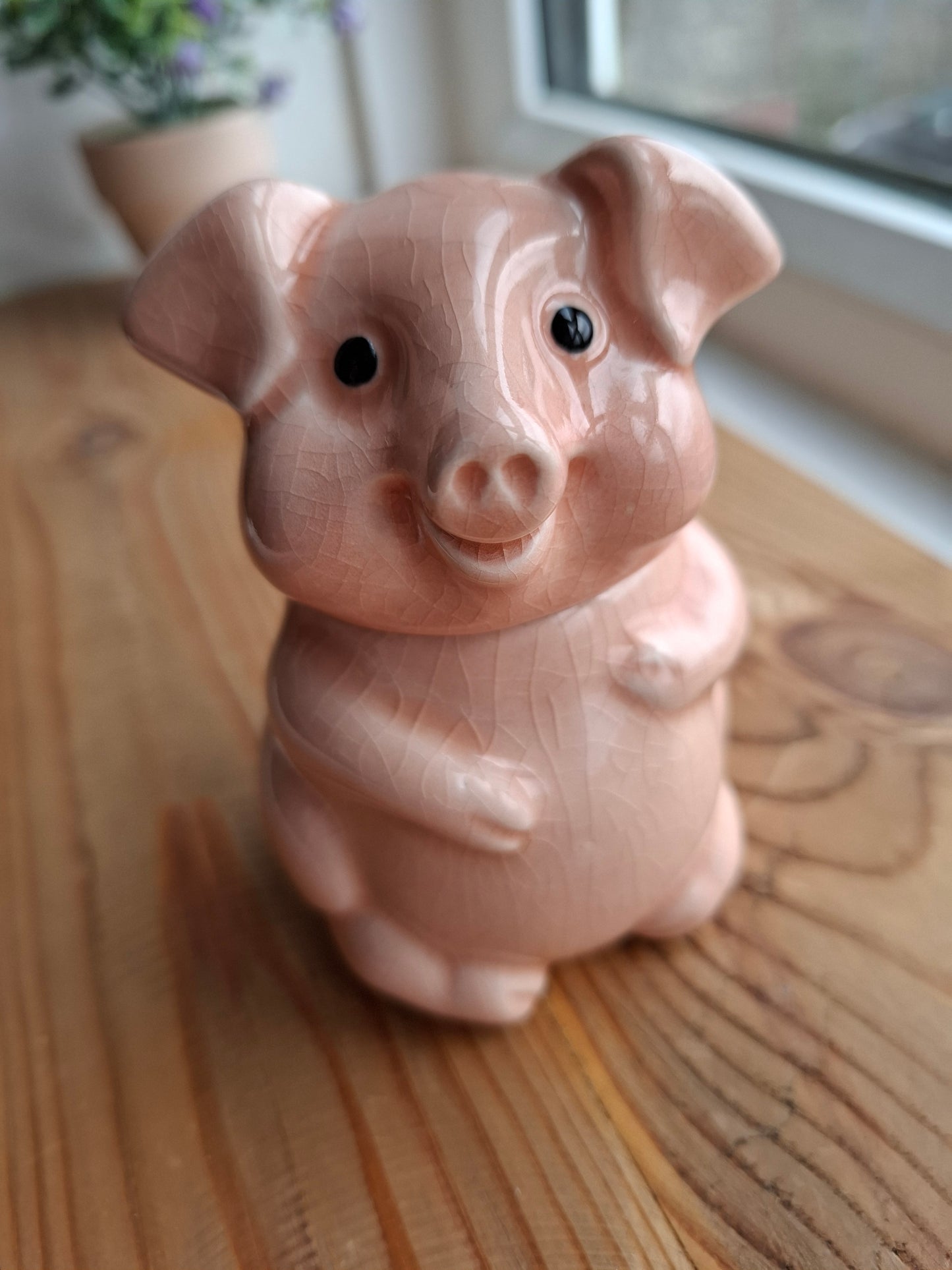 'Cunt' Upcycled Cute Crackly Pig Trinket Pot