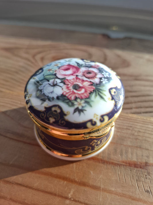 'Cunt' Upcycled Fancy Floral Trinket Pot With Clasp