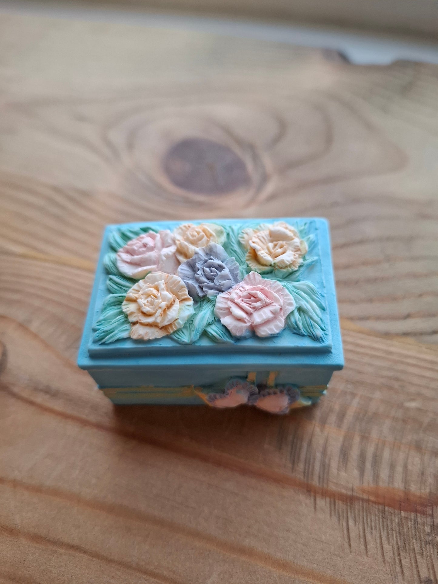 'Twat' Upcycled Small Rectangular Blue Trinket Pot