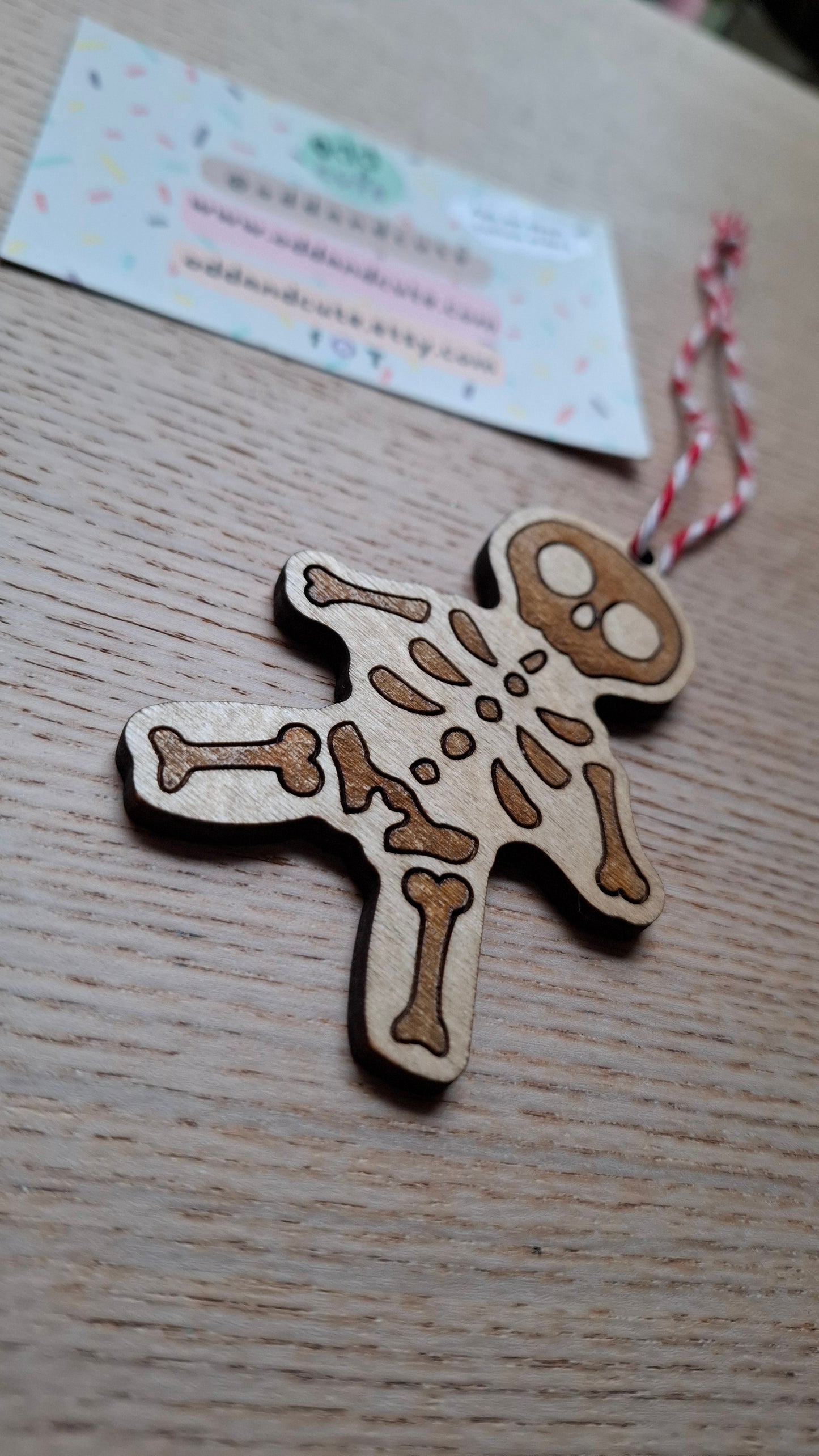 Wooden Skeleton Christmas Decoration