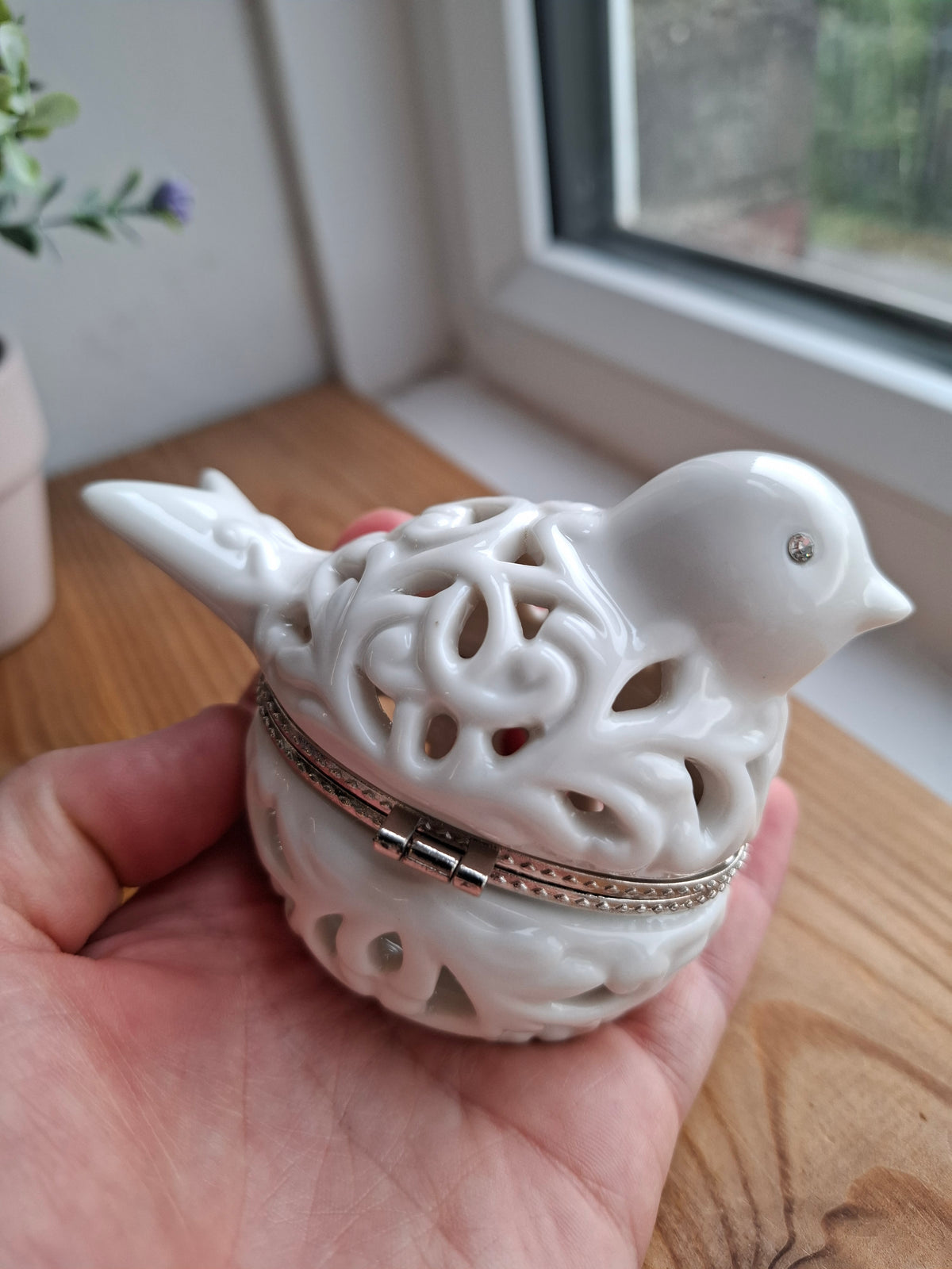 'Cunt' Upcycled White Fancy Birdy Trinket Pot