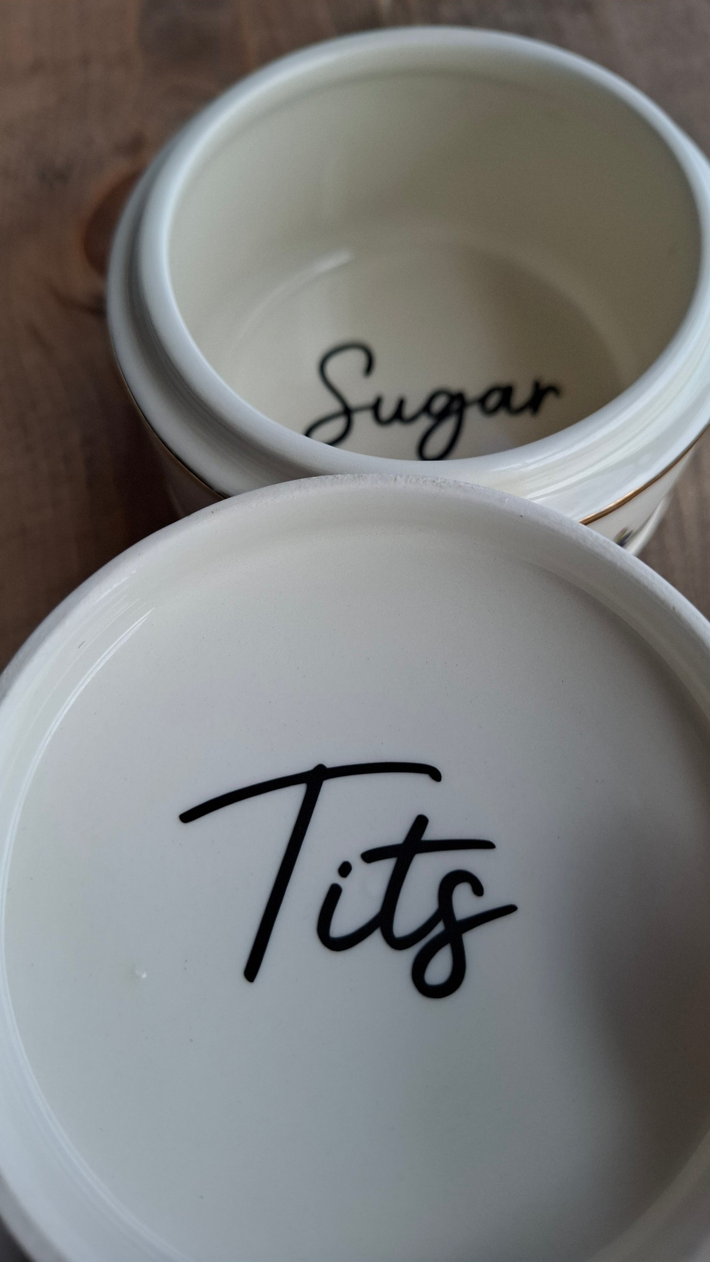 'Sugar Tits' Upcycled Chunky Floral Pot
