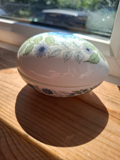 'Cunt' Upcycled Large Egg Shaped Trinket Pot (DISCOUNTED - DUE TO LID)