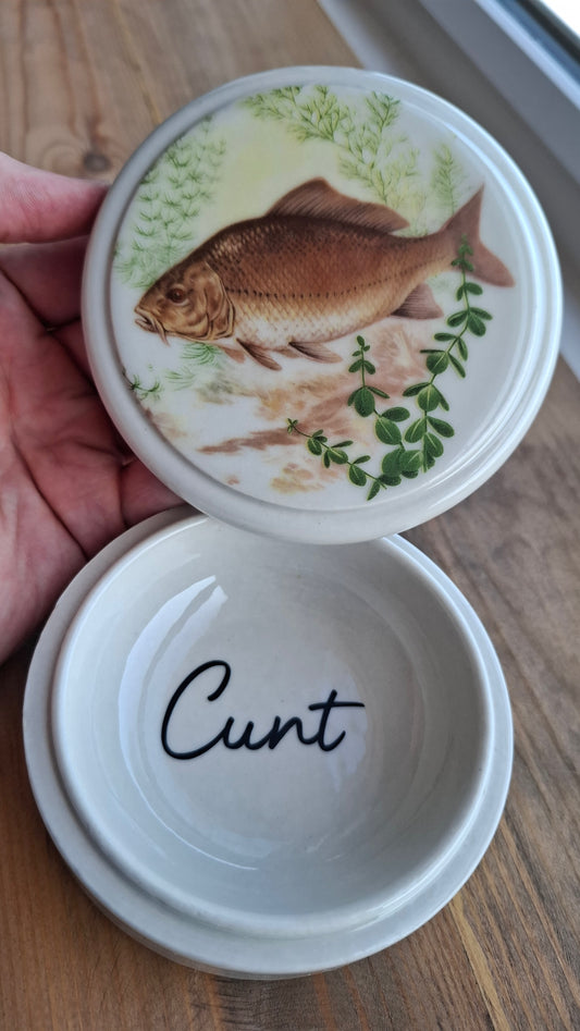 'Cunt' Upcycled Fish Ceramic Pot