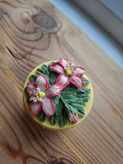 'Cunt' Upcycled Pink & Yellow Trinket Pot