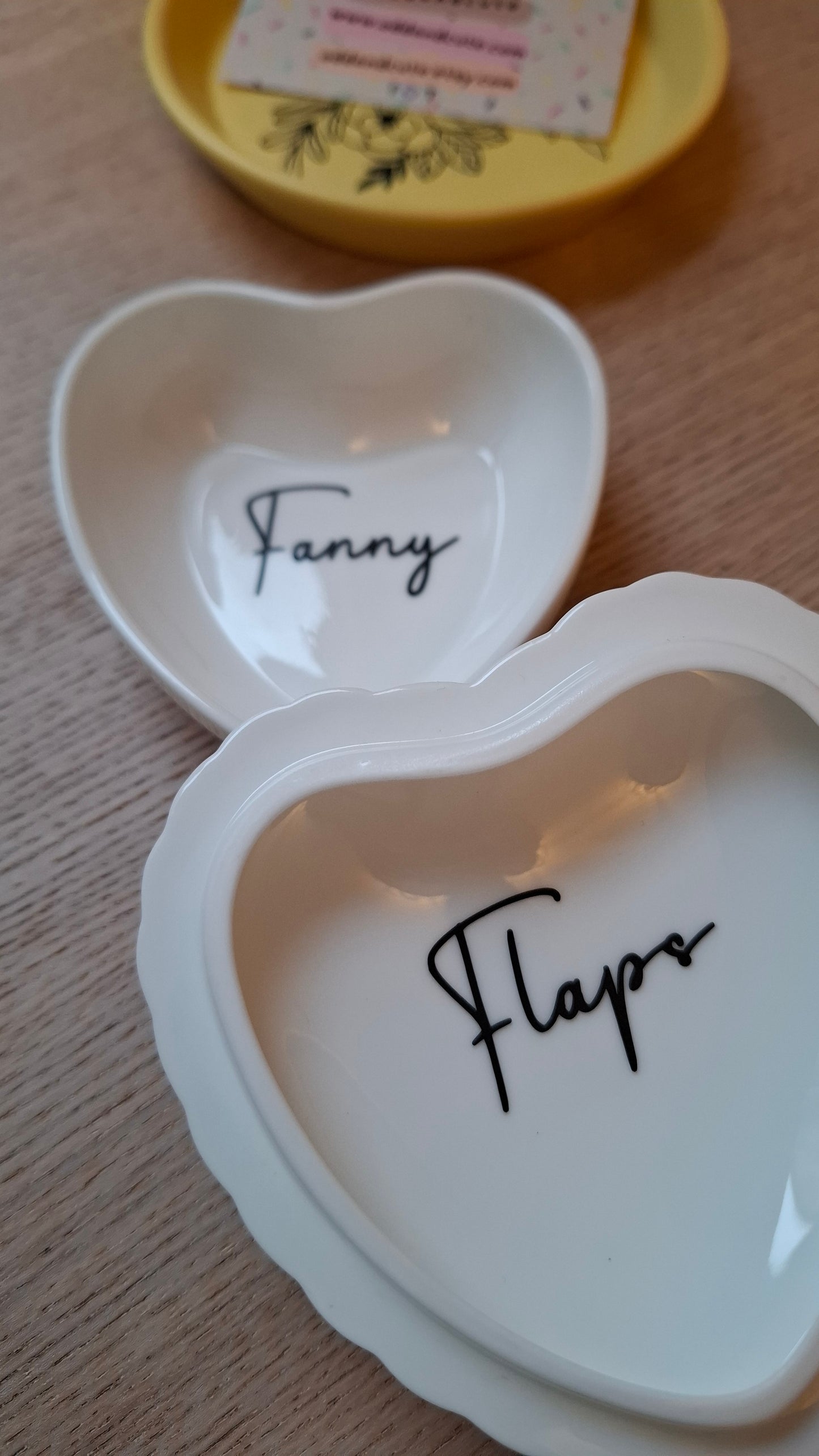 'Fanny Flaps' Upcycled Coalport Heart Shaped Trinket Pot