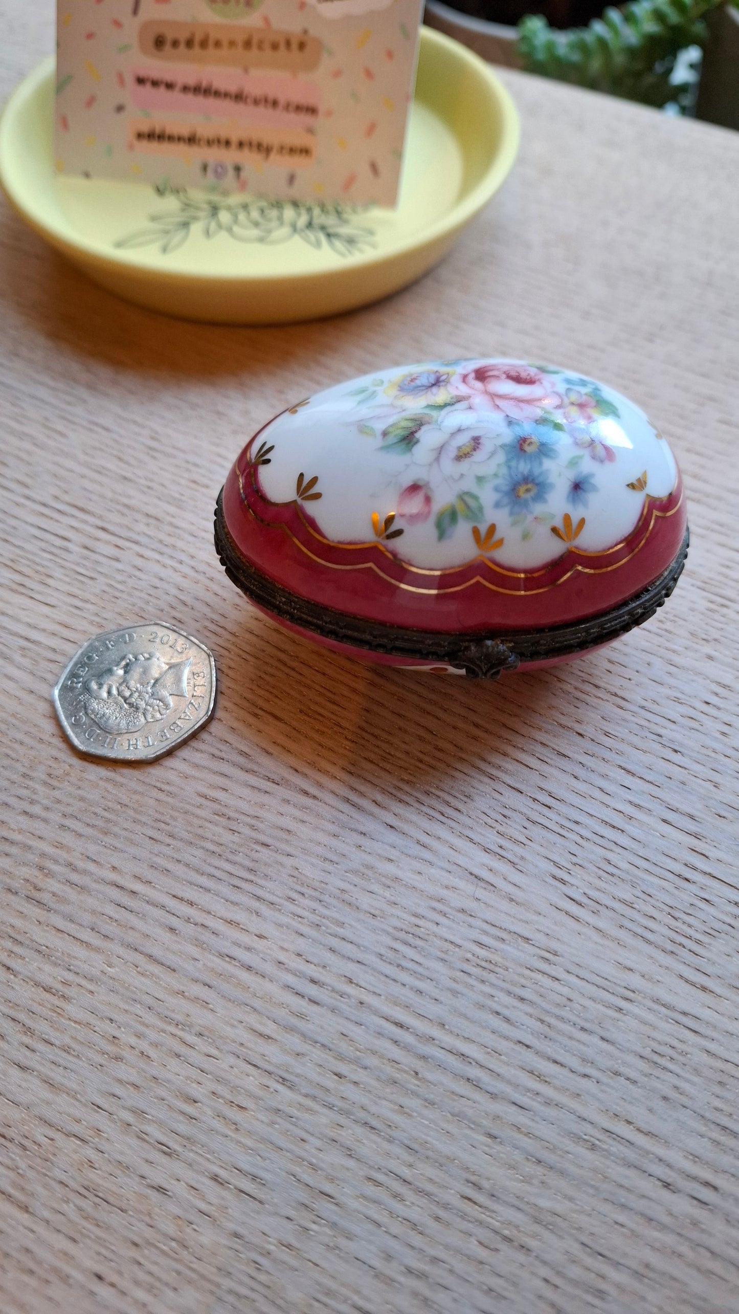 'Cunt' Upcycled Fancy Pink Egg Trinket Pot