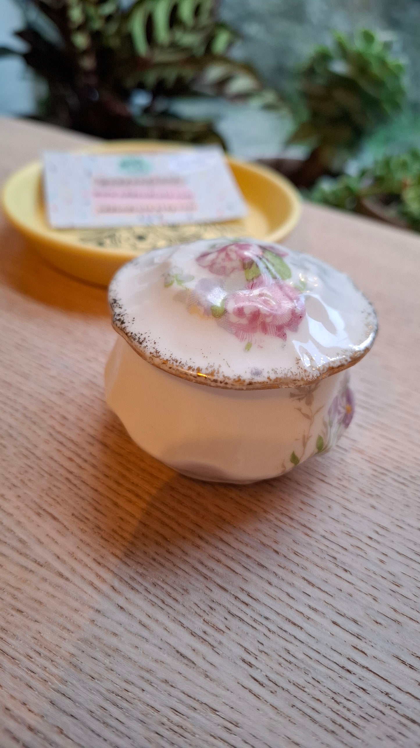 'Cunt' Upcycled Small Floral Trinket Pot