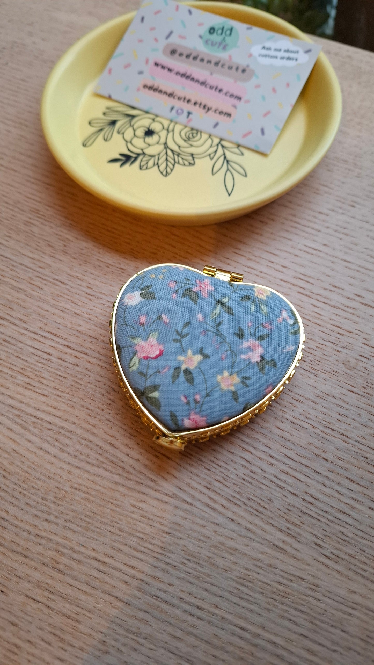 'Twat' Compact Mirror Heart Shaped