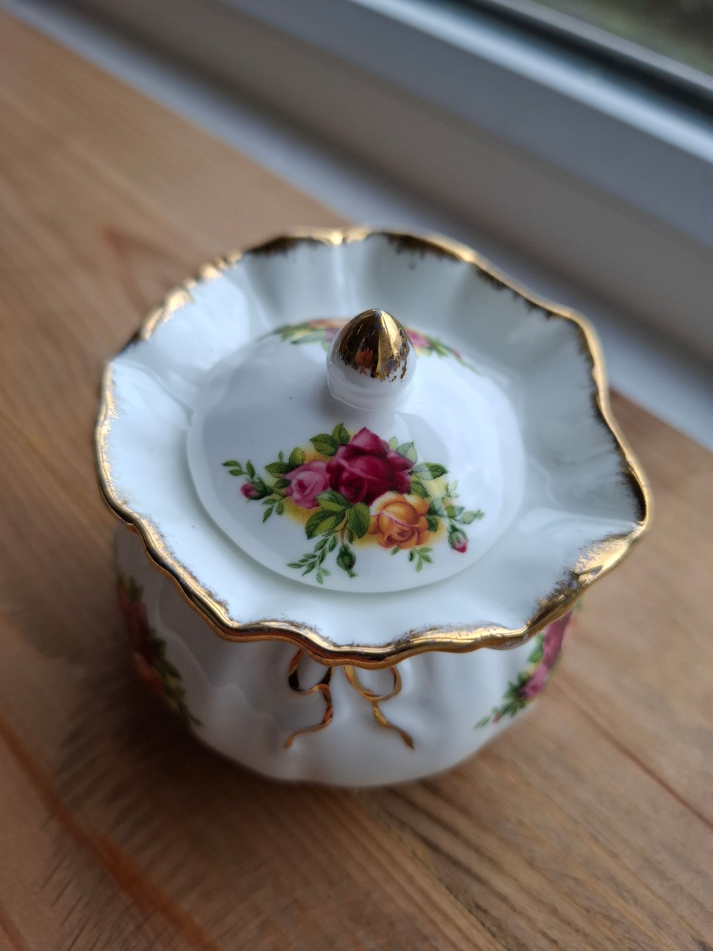 'Cunt' Upcycled Fancy Bag Style Trinket Pot (Gold Writing)