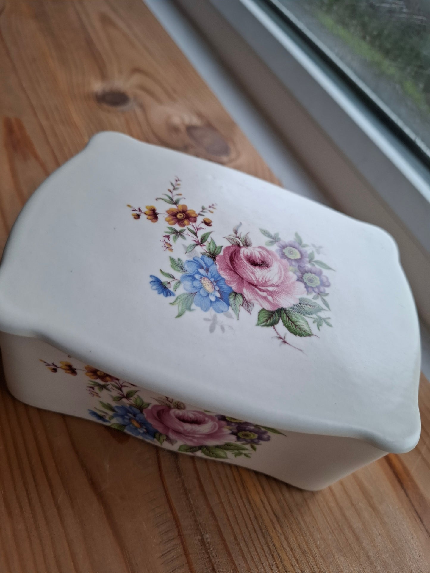 'Eat A Bag Of Dicks' Large Upcycled Floral Ceramic Pot