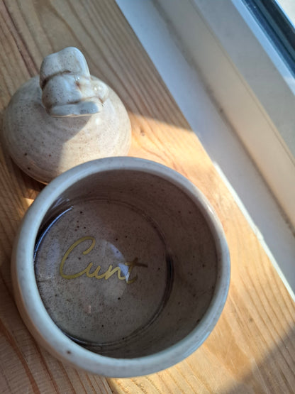 'Cunt' Upcycled Ceramic Bee Hive Pot
