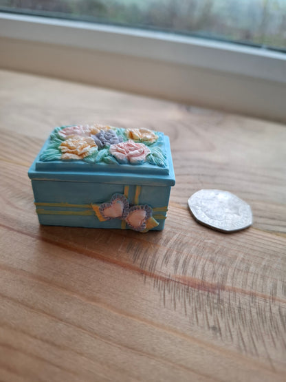 'Twat' Upcycled Small Rectangular Blue Trinket Pot
