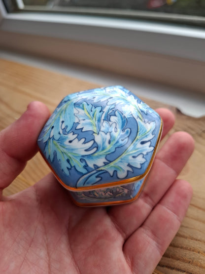 'Cunt' Upcycled Fancy Blue Hexagonal Trinket Pot