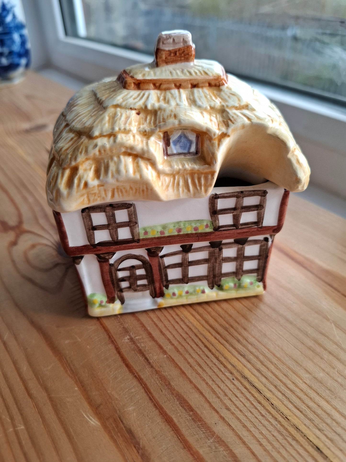 'Wanker' Upcycled Cottage House Ceramic Pot