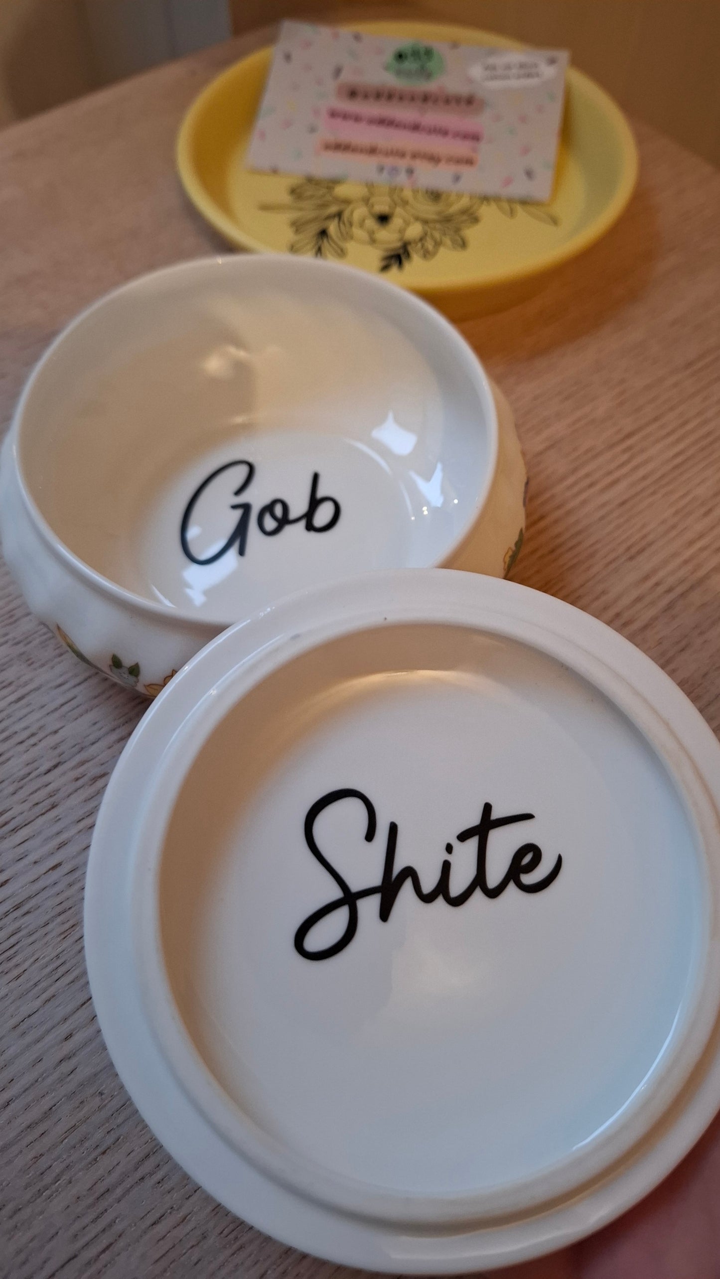 'Gob Shite' Upcycled Aynsley Medium Sized Trinket Pot