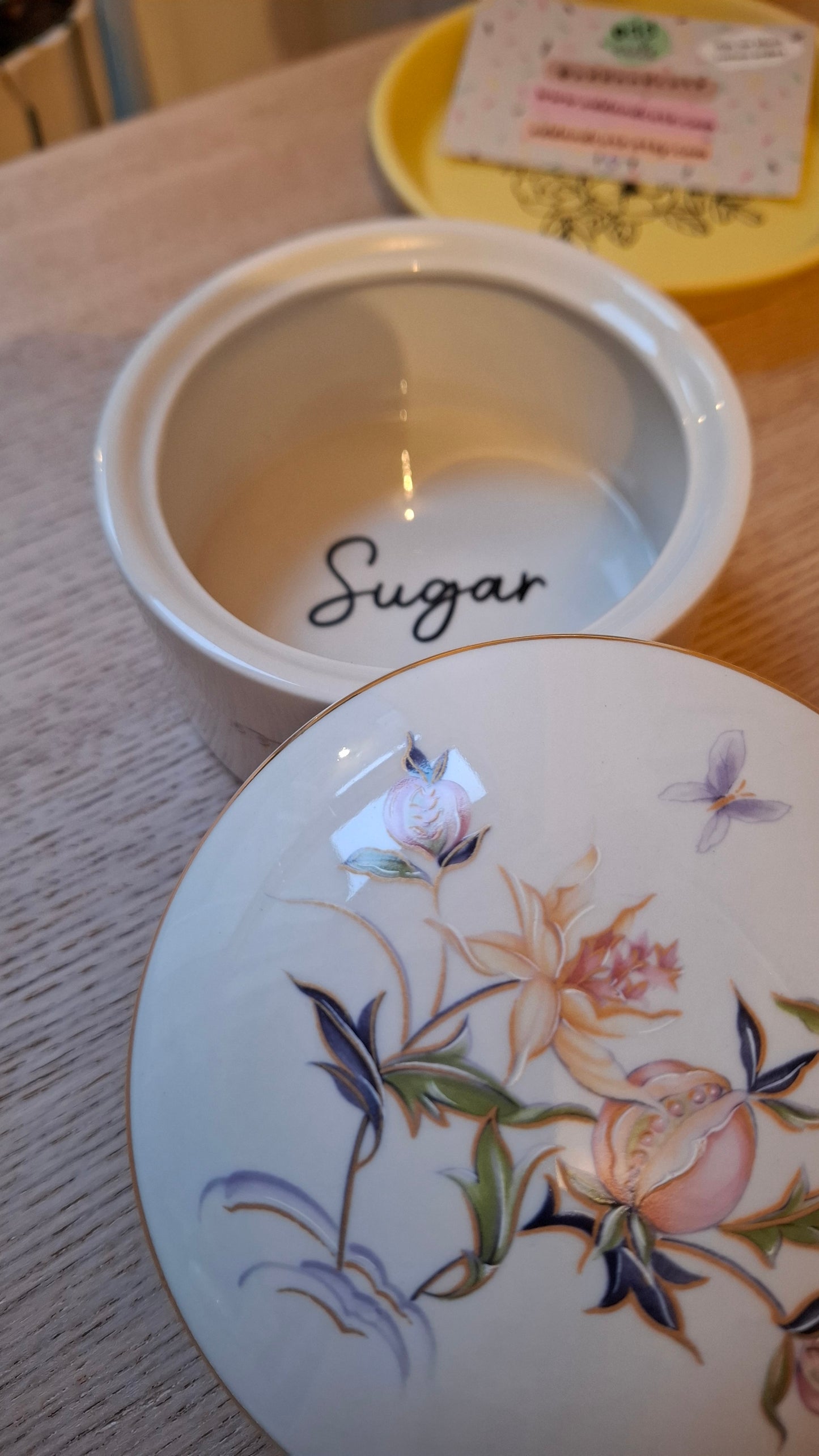 'Sugar Tits' Upcycled Floral Trinket Pot