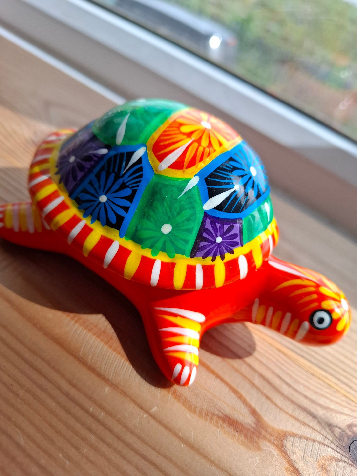 'Minge' Large Colourful Tortoise Upcycled Trinket Pot