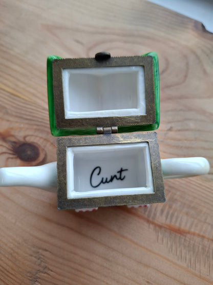 'Cunt' Mini House Teapot Trinket Pot