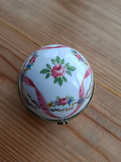 'Cunt' Upcycled Fancy Round Floral Trinket Pot With Clasp