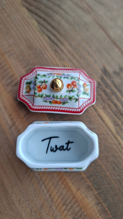 'Twat' Upcycled Little Trinket Pot