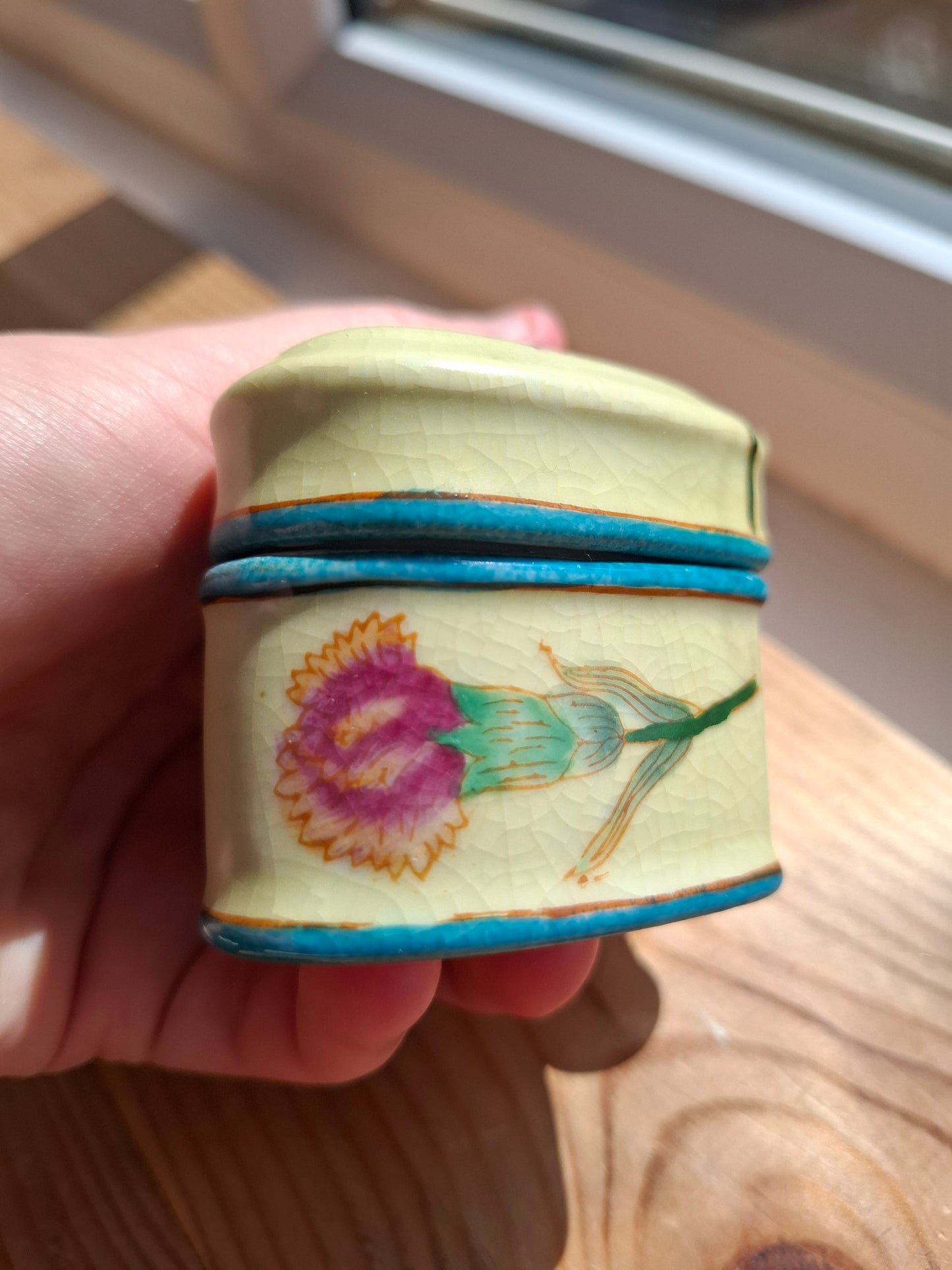 'Cunt' Upcycled Floral Bee Heart Shaped Trinket Pot