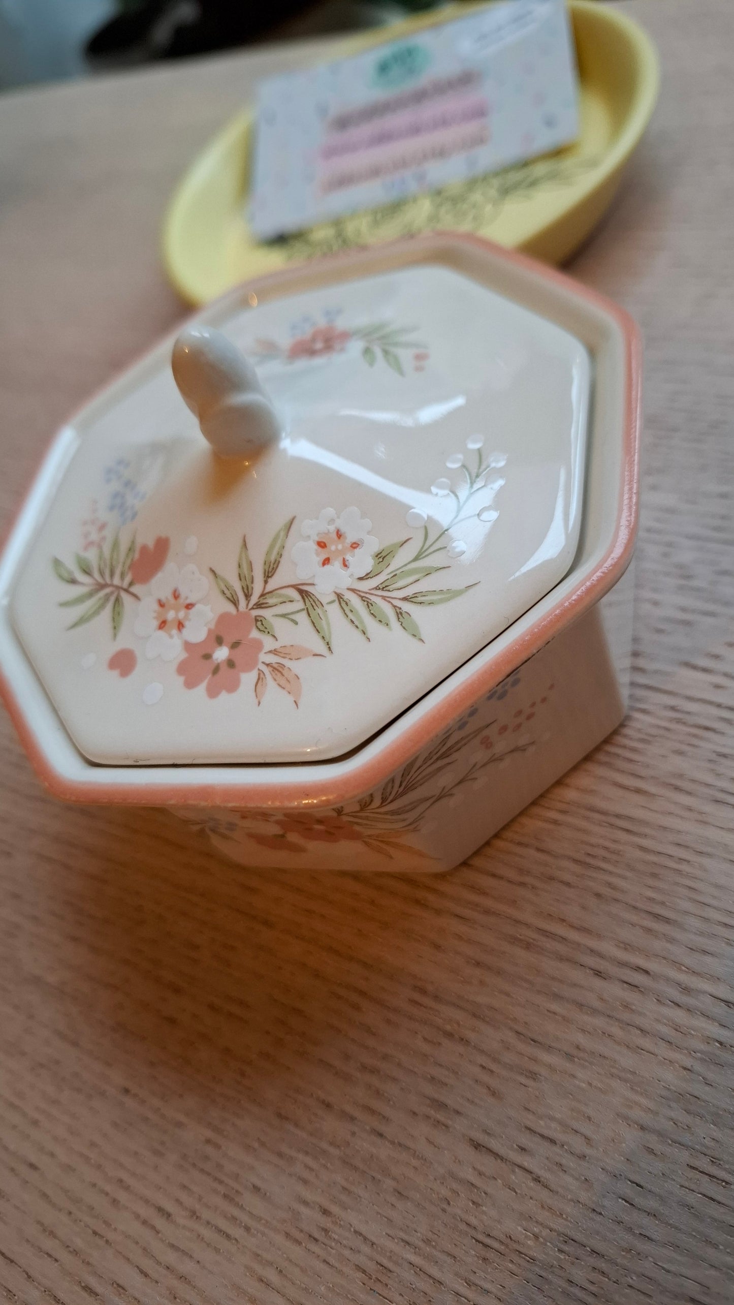 'Twat' Upcycled Pretty Octagon Shaped Trinket Pot