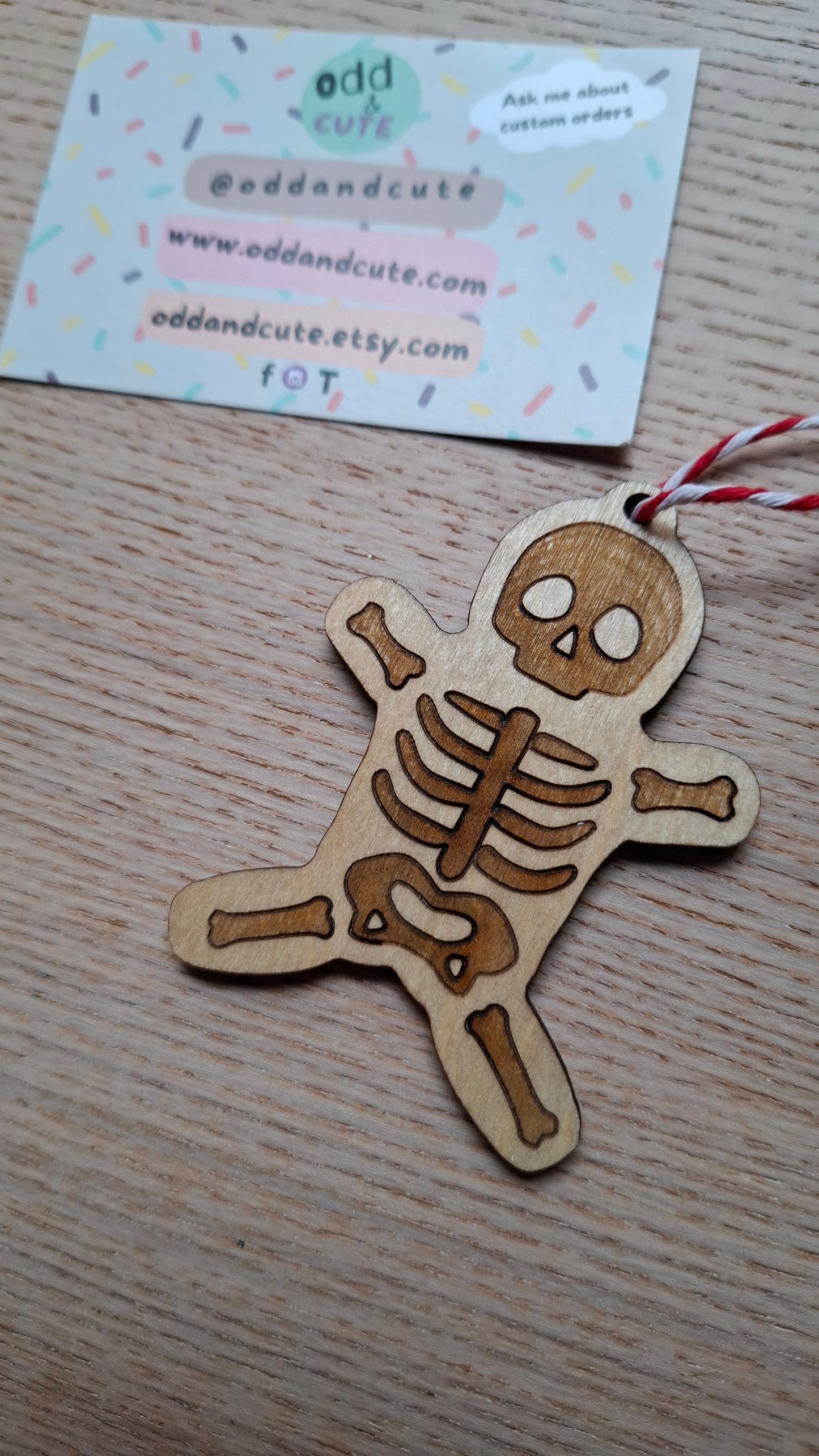 Wooden Skeleton Christmas Decoration