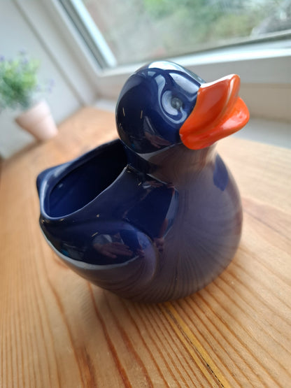 'Cunt' Upcycled Dark Blue Duck Ornament