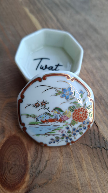 'Twat' Upcycled Duck Scenery Trinket Pot