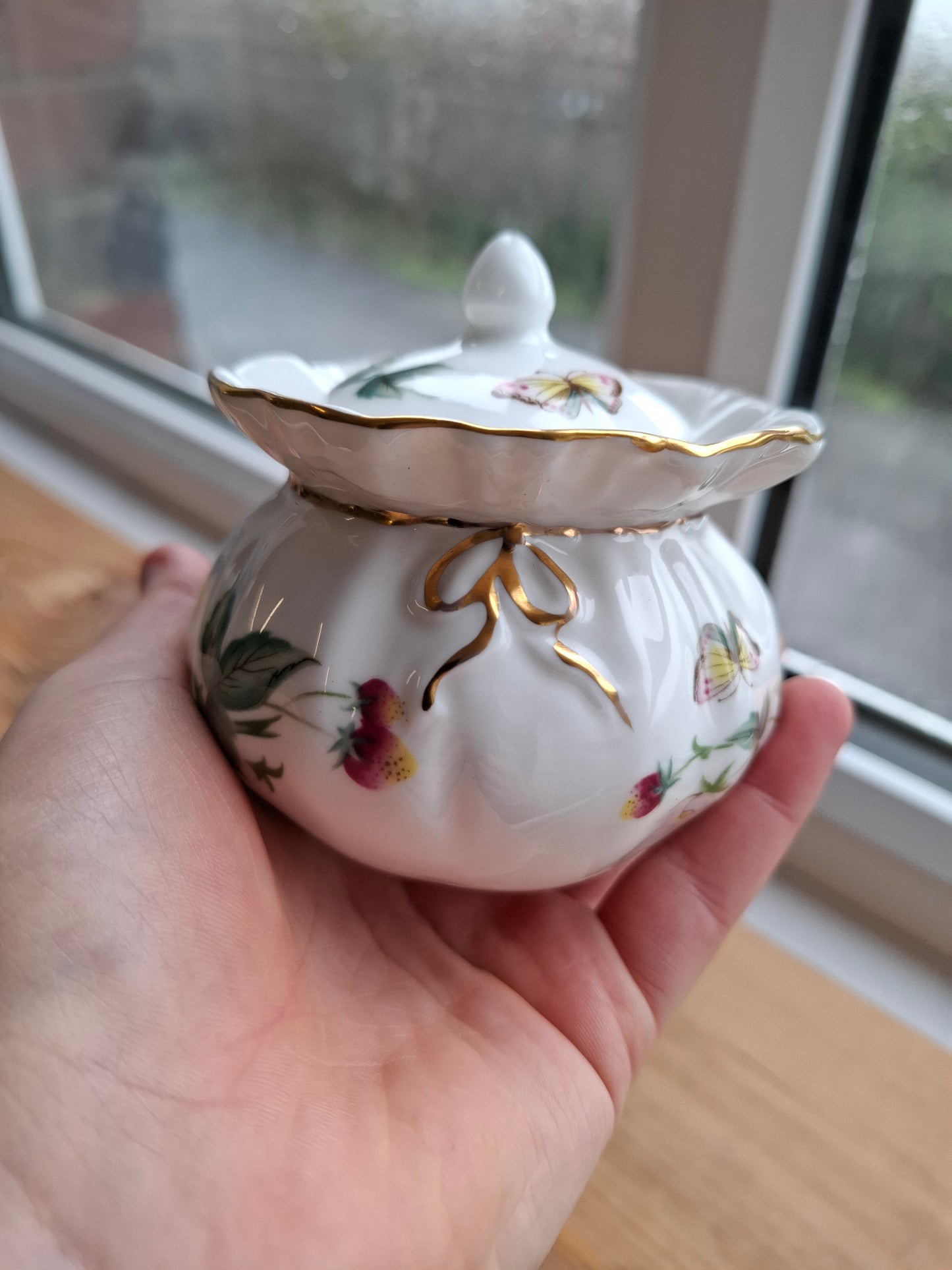'Cunt' Upcycled Fancy Bag Style Trinket Pot (Gold Writing)