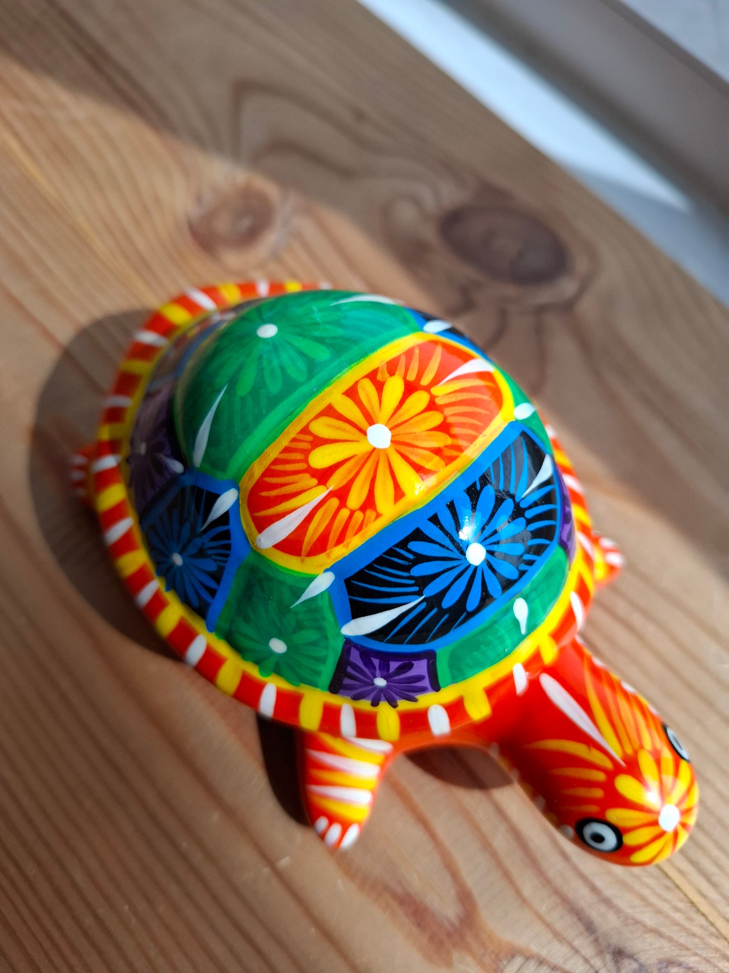 'Minge' Large Colourful Tortoise Upcycled Trinket Pot