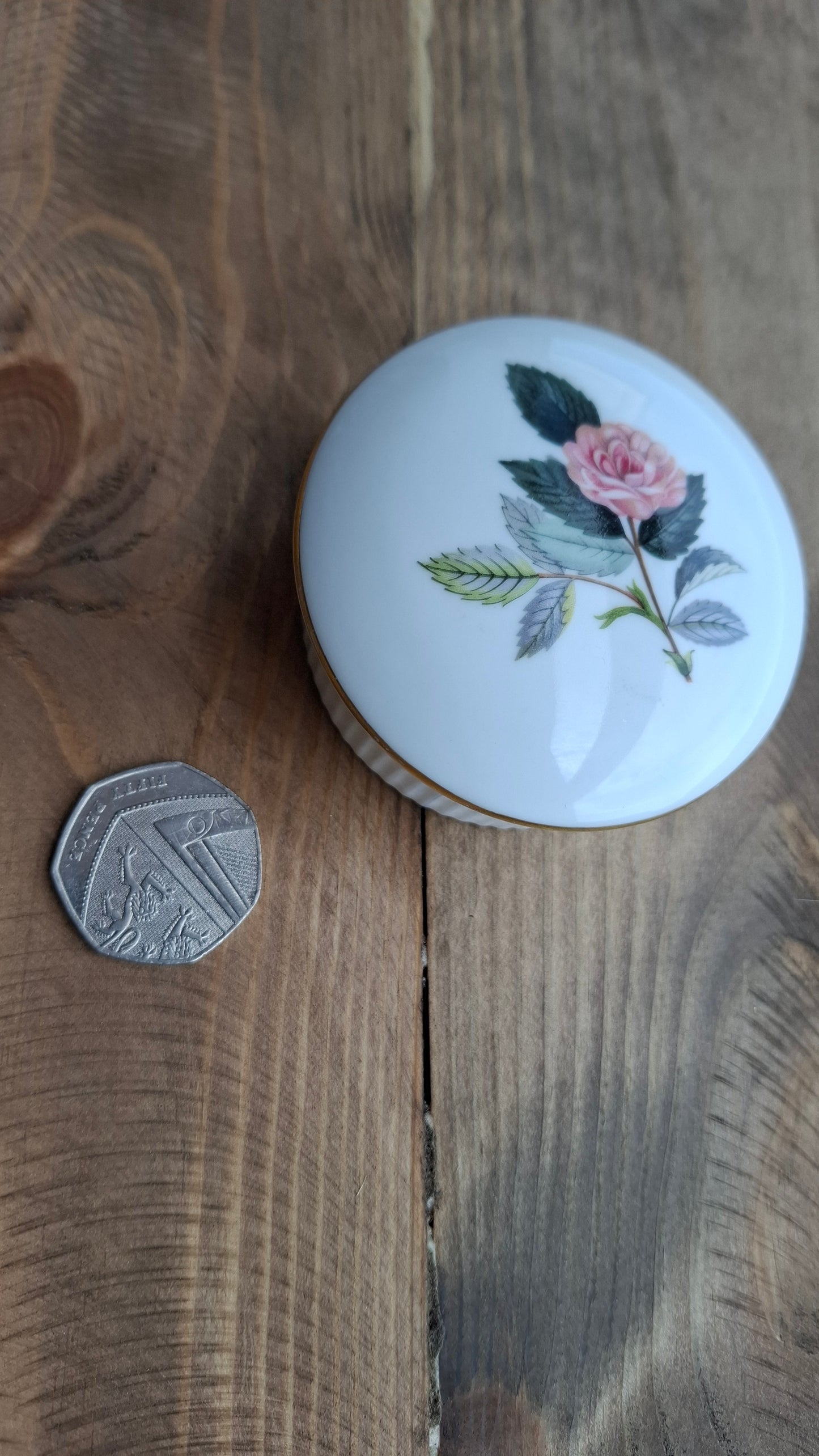 'Cunt' Upcycled Wedgwood Rose Trinket Pot