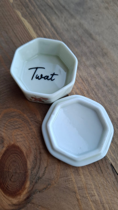 'Twat' Upcycled Duck Scenery Trinket Pot