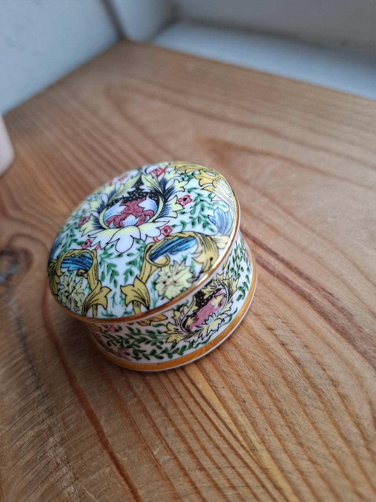 'Cunt' Upcycled Fancy Round Yellow Trinket Pot