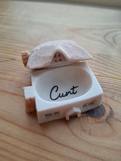 'Cunt' Upcycled TINY Pink Cottage Trinket Pot