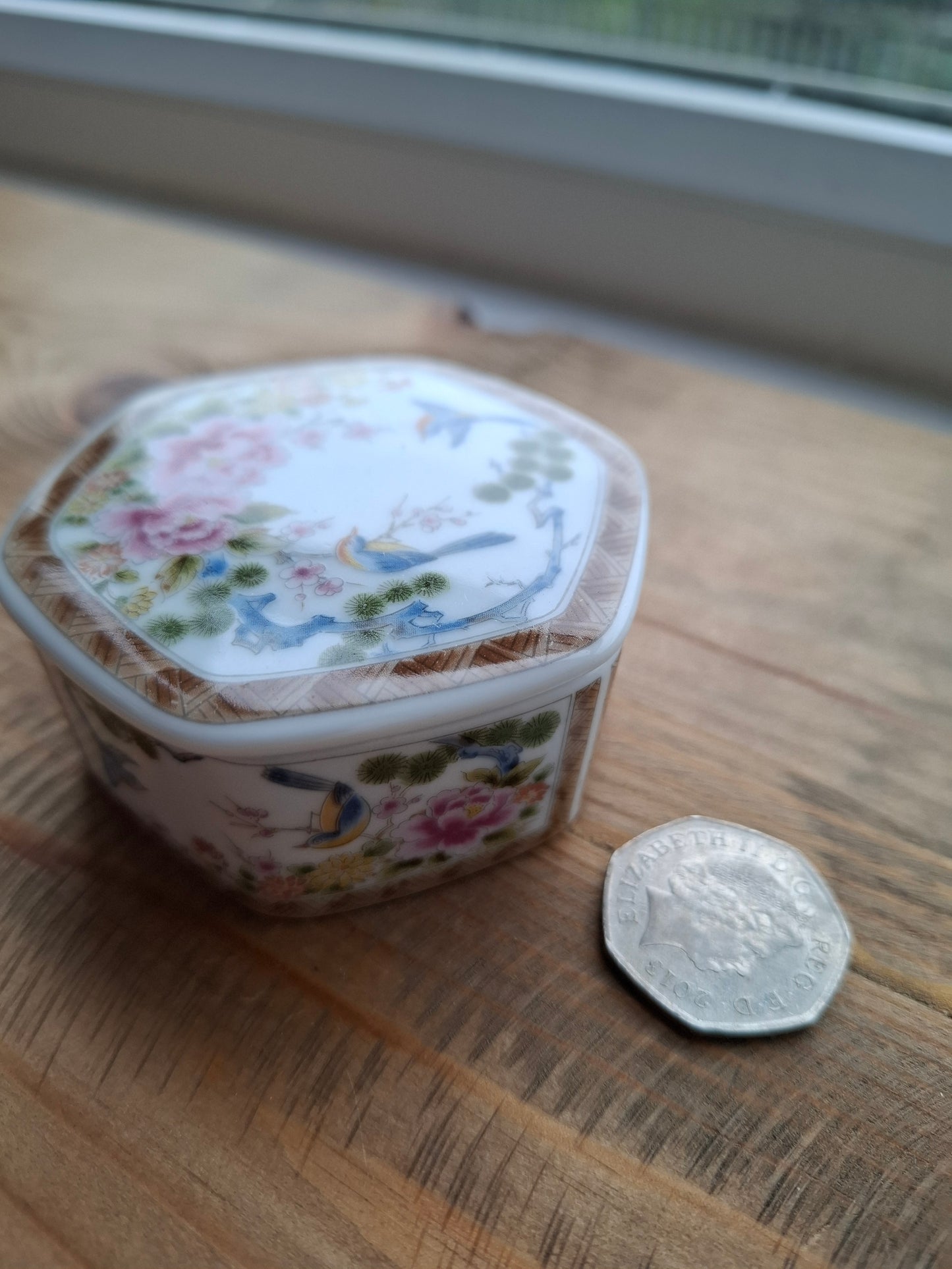 'Bum Hole' Upcycled Hexagonal Birdy Trinket Pot