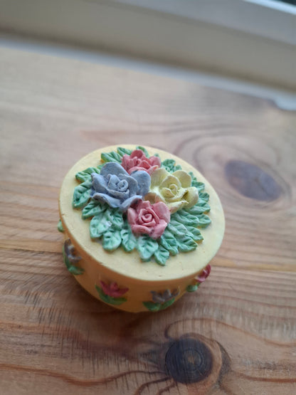 'Twat' Upcycled Small Round Yellow Trinket Pot