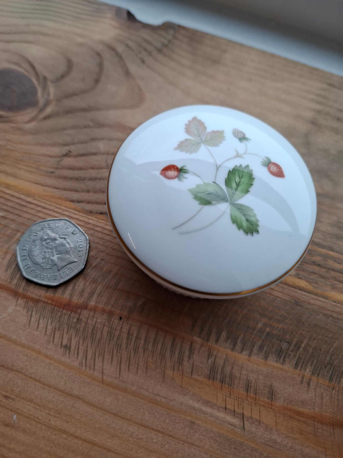 'Bell End' Upcycled Round Wild Strawberry Trinket Pot