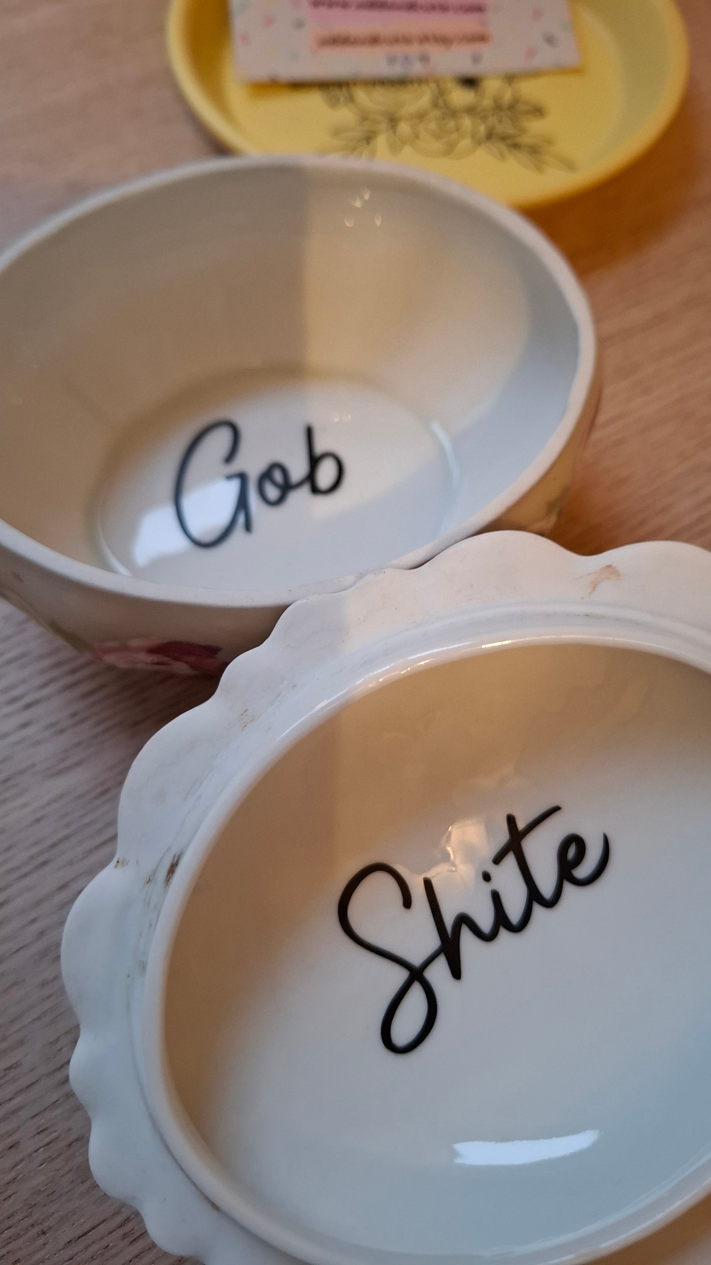 'Gob Shite' Upcycled Floral Trinket Pot