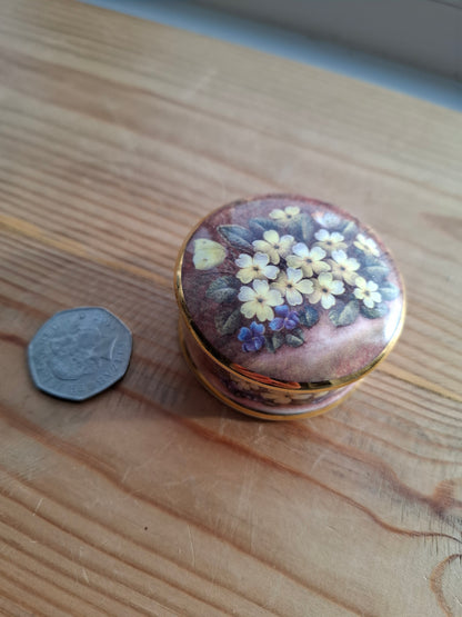 'Twat' Upcycled Small Pretty Yellow Floral Trinket Pot