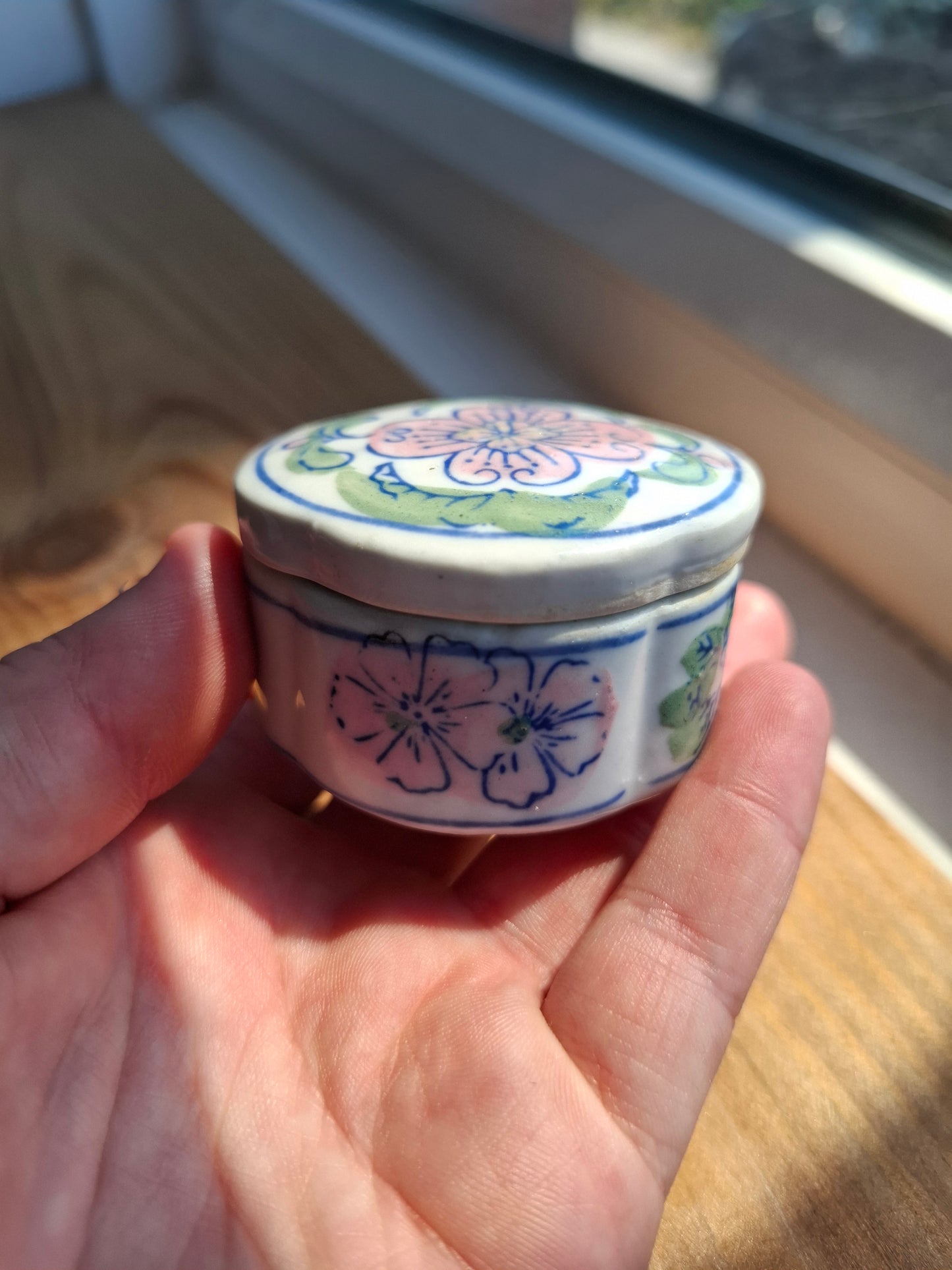 'Cunt' Upcycled Small Hand Painted Floral Trinket Pot