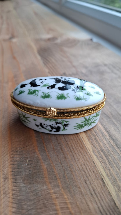 'Cunt' Upcycled Panda Oval Trinket Pot (DOES NOT CLOSE)