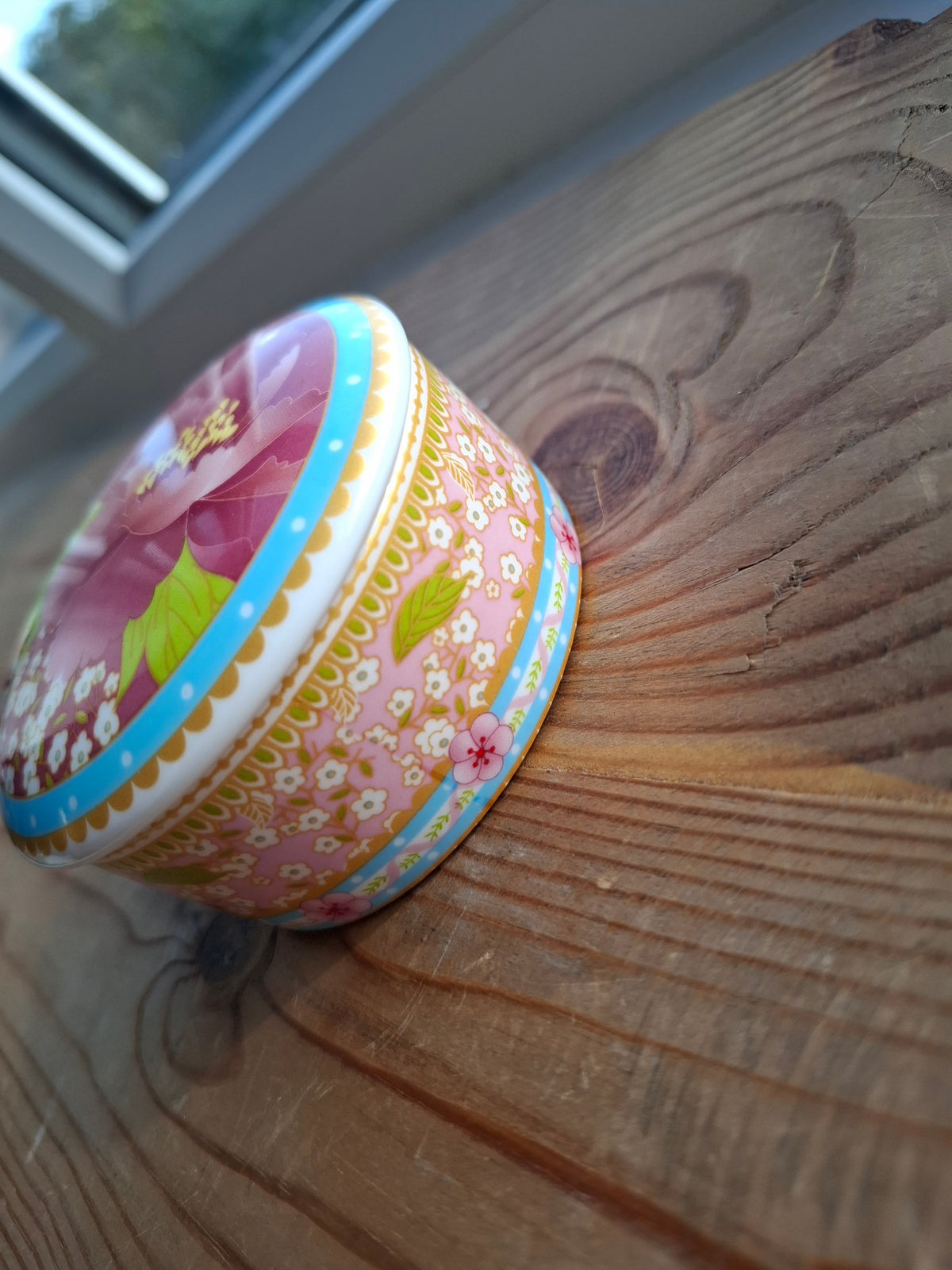 'Arse Hole' Upcycled Round Colourful Floral Trinket Pot