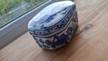 'Wanker' Upcycled Blue/White Fish Trinket Pot