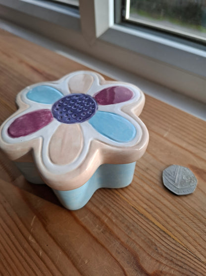 'Twat' Upcycled Chunky Flower Shaped Trinket Pot